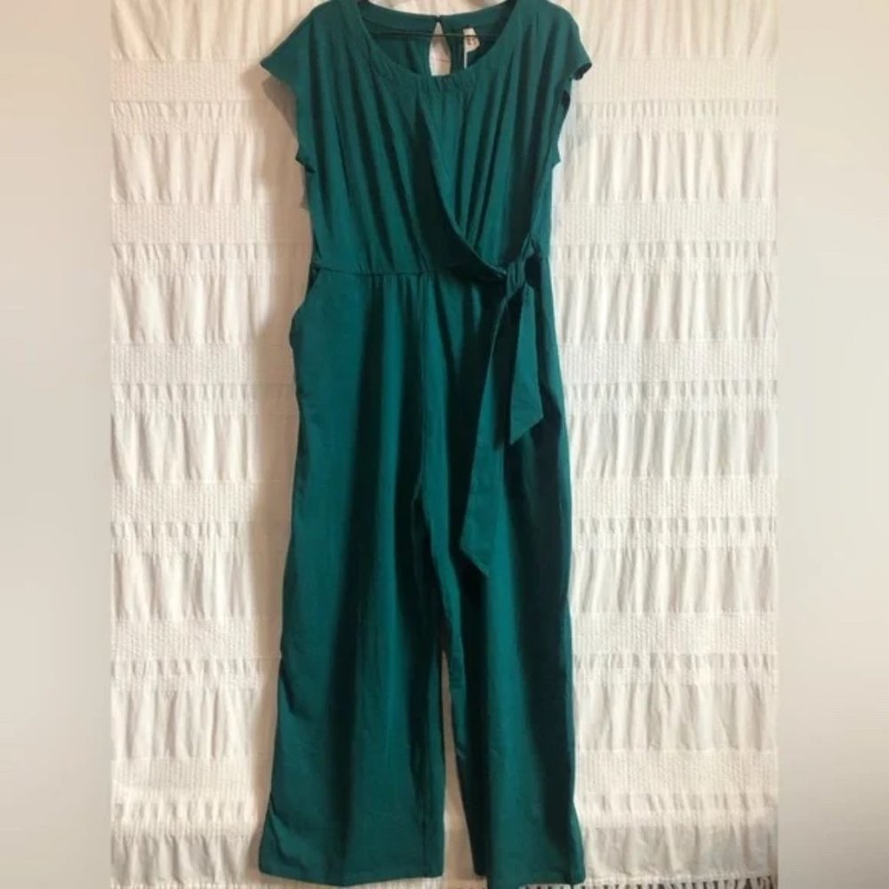 Pact Teal Jumpsuit, NWT